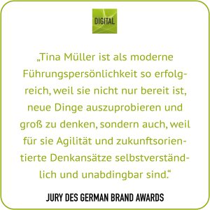 CEO Tina Müller - Statement-Zitat